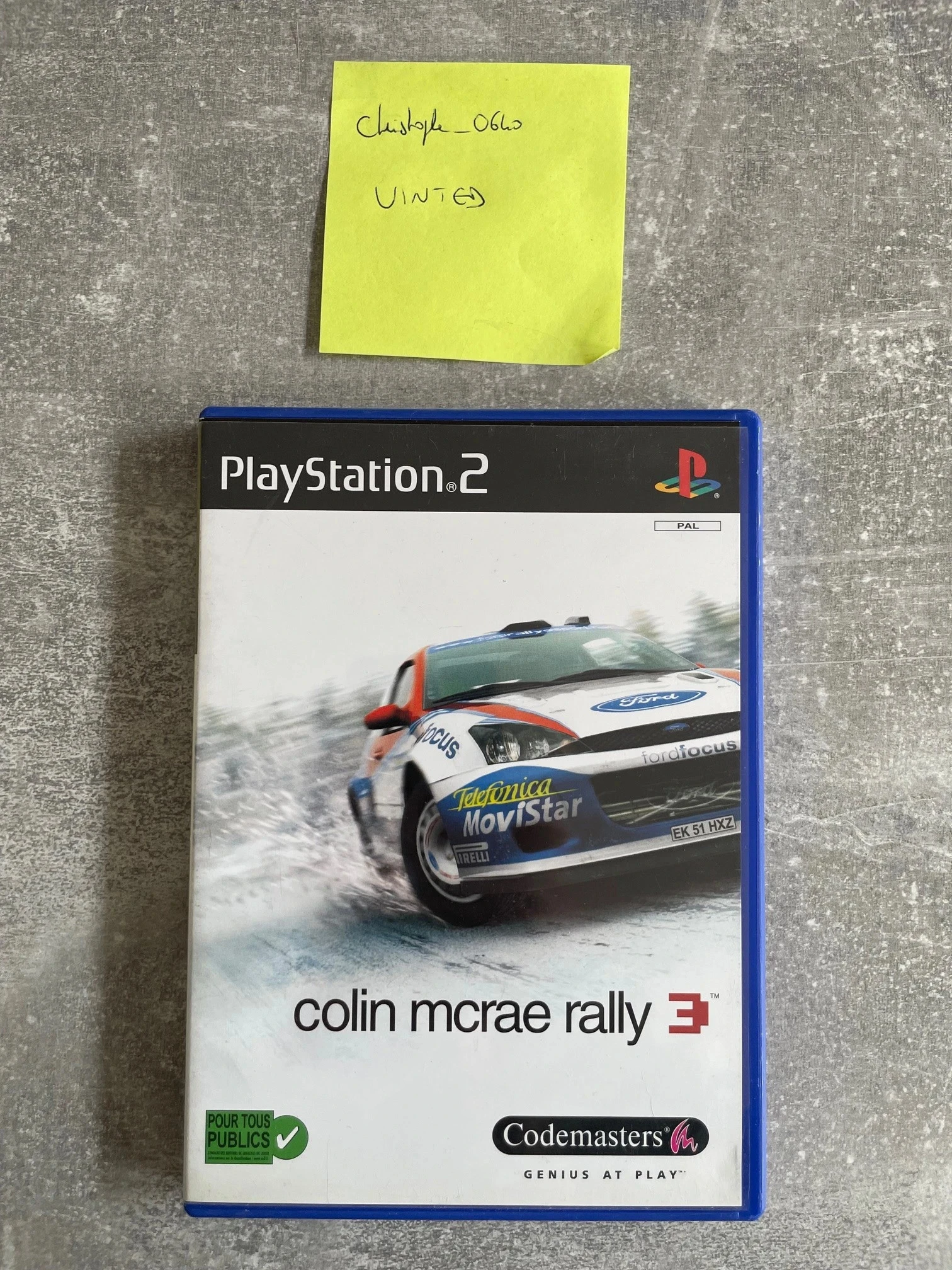 Jeu Colin mcrae rally 3 pour Sony PS2 / playstation 2 en français.